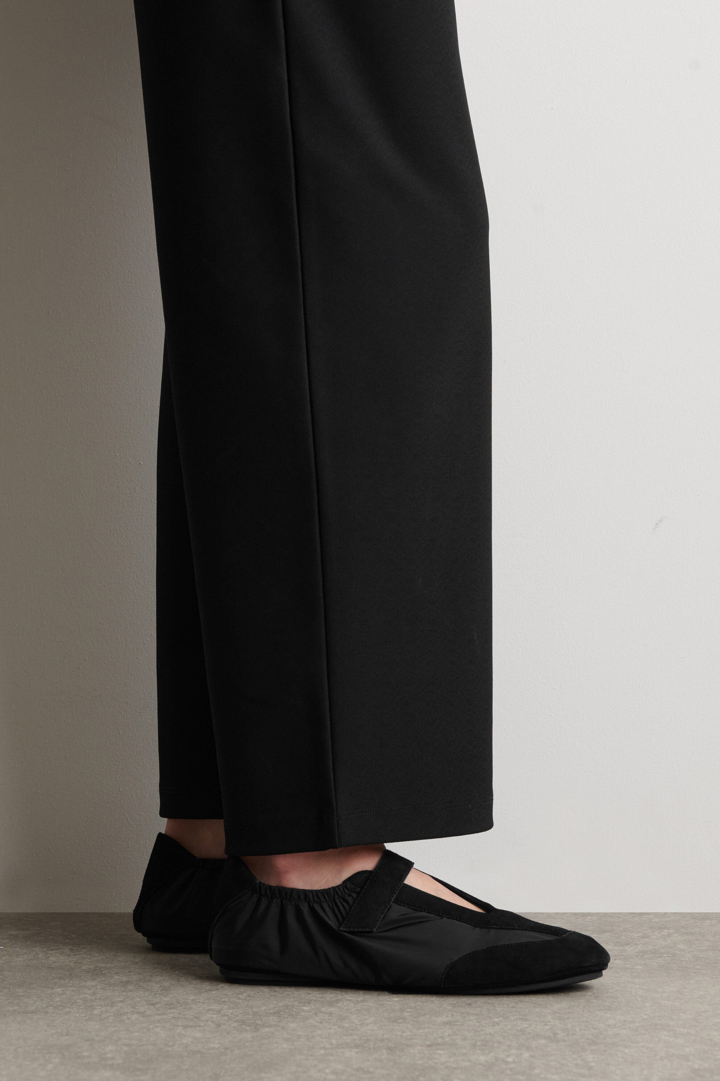 COS Suede-nylon Mary-jane Trainers, Alternate, color, Black