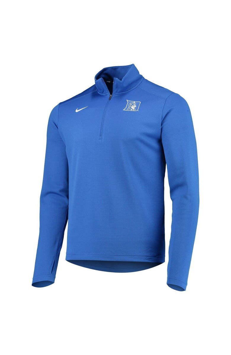 Nike Men's Nike Royal Duke Blue Devils Primary Logo Pacer Performance Quarter-Zip Jacket, Alternate, color, 