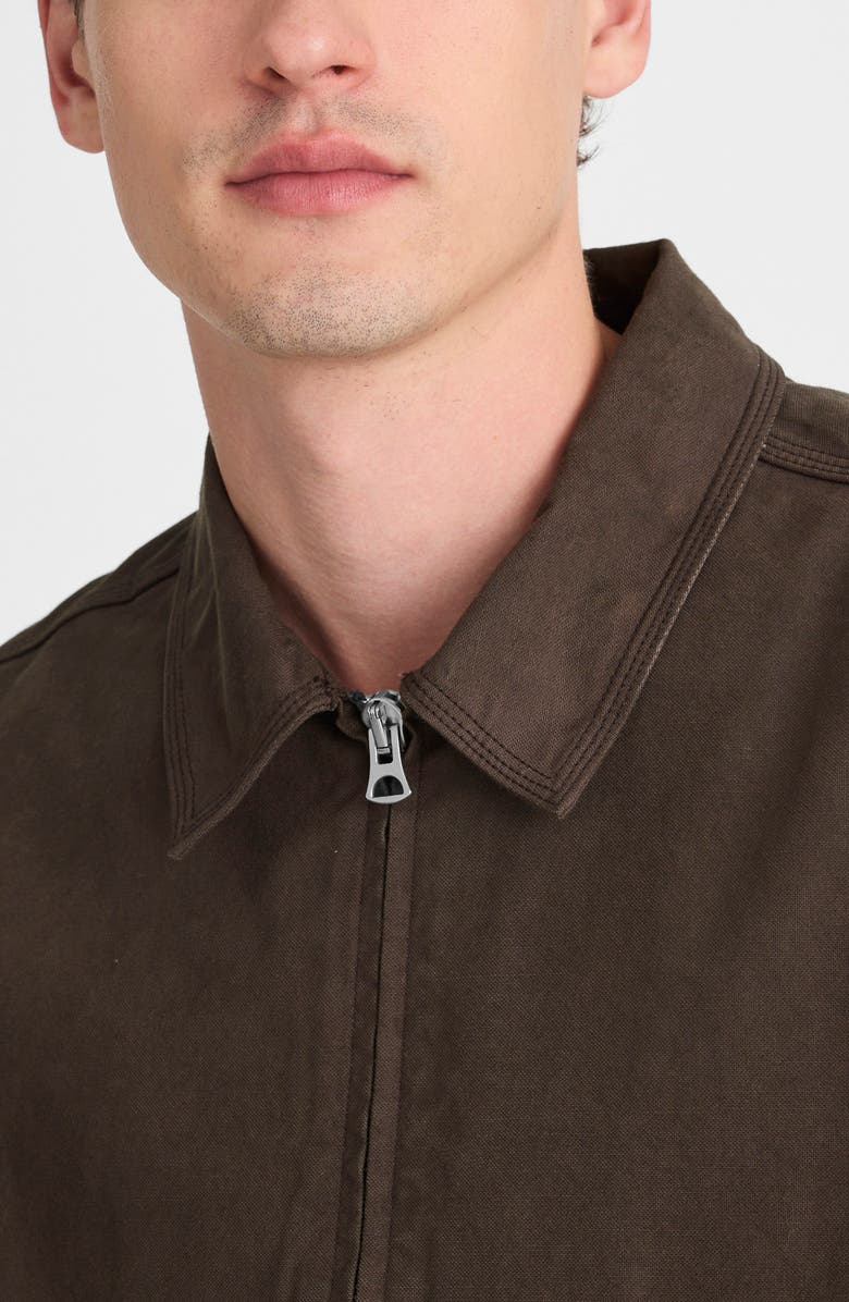 Madewell Cotton Canvas Zip Jacket, Alternate, color, Mocha Brown