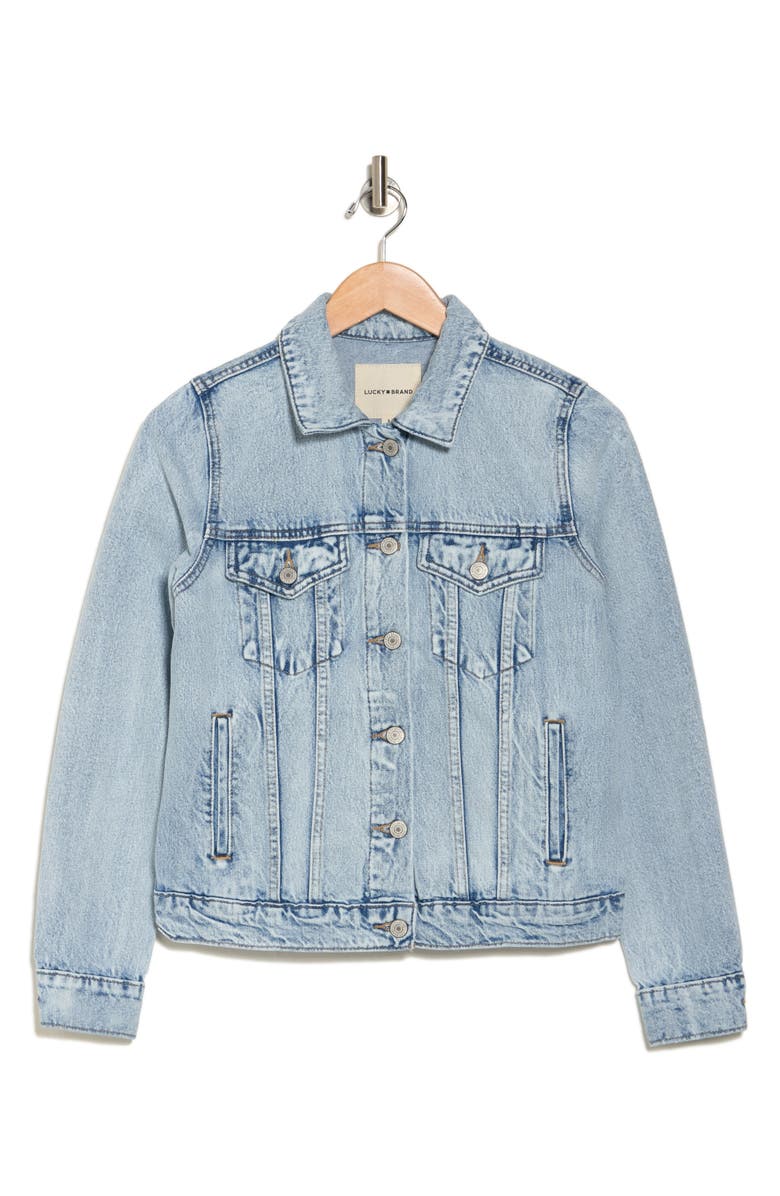 Lucky Brand Tomboy Denim Trucker Jacket, Alternate, color,