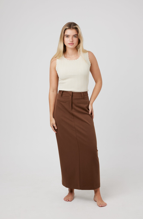 By Tess Collection Milani Skirt In Brown