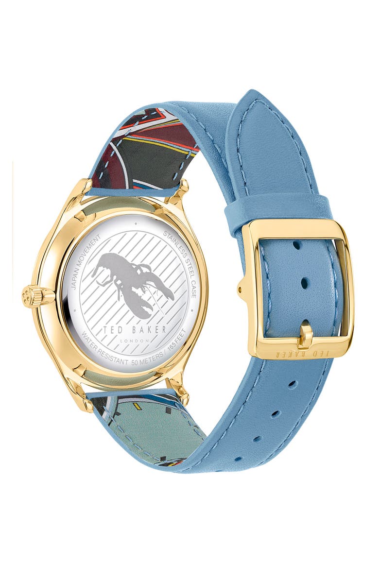 Ted Baker London Men's Manhatt Leather Strap Watch, 40mm, Alternate, color, 