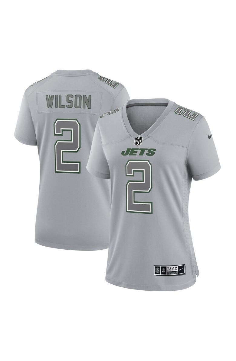 Nike Women's Nike Zach Wilson Gray New York Jets Atmosphere Fashion Game Jersey, Main, color,