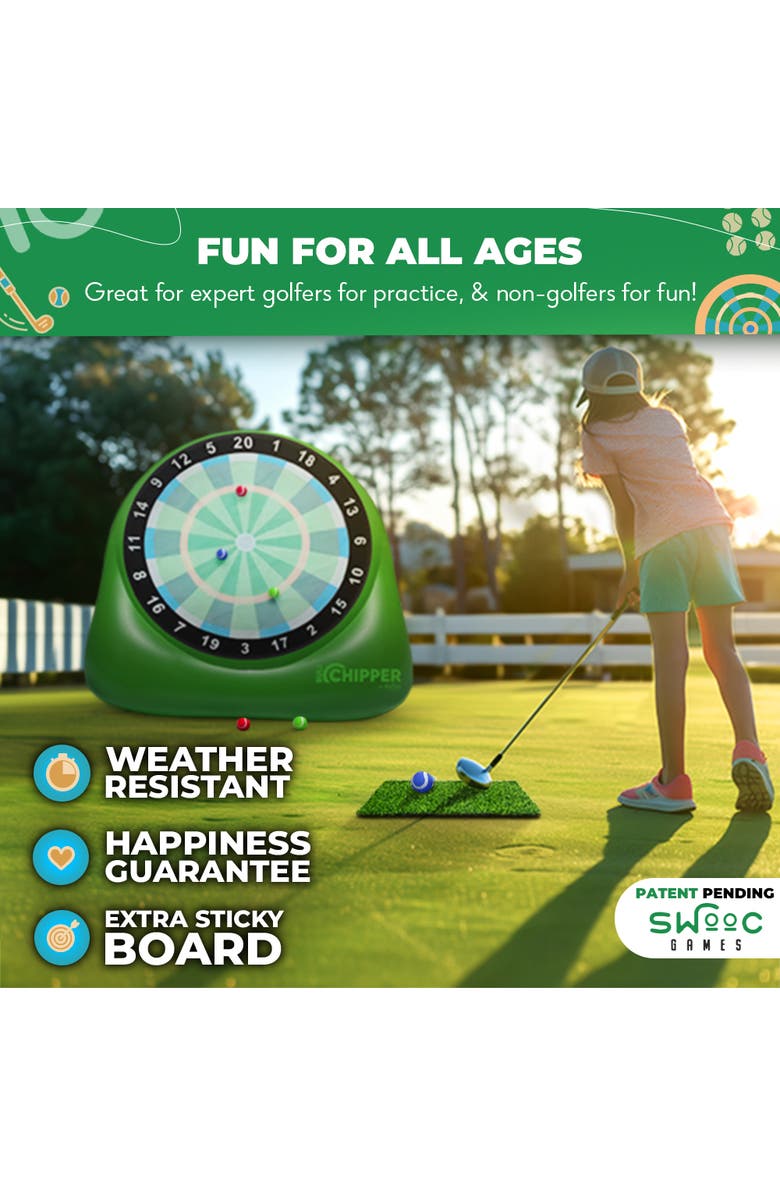 Swooc Games Bull Chipper | Giant Golf Darts, Alternate, color, Green