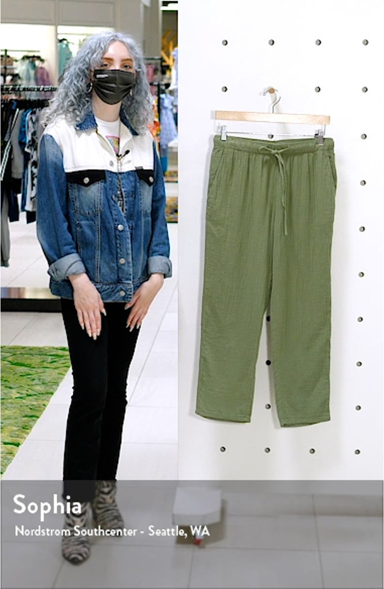Textured Cotton Pull-On Pants, sales video thumbnail