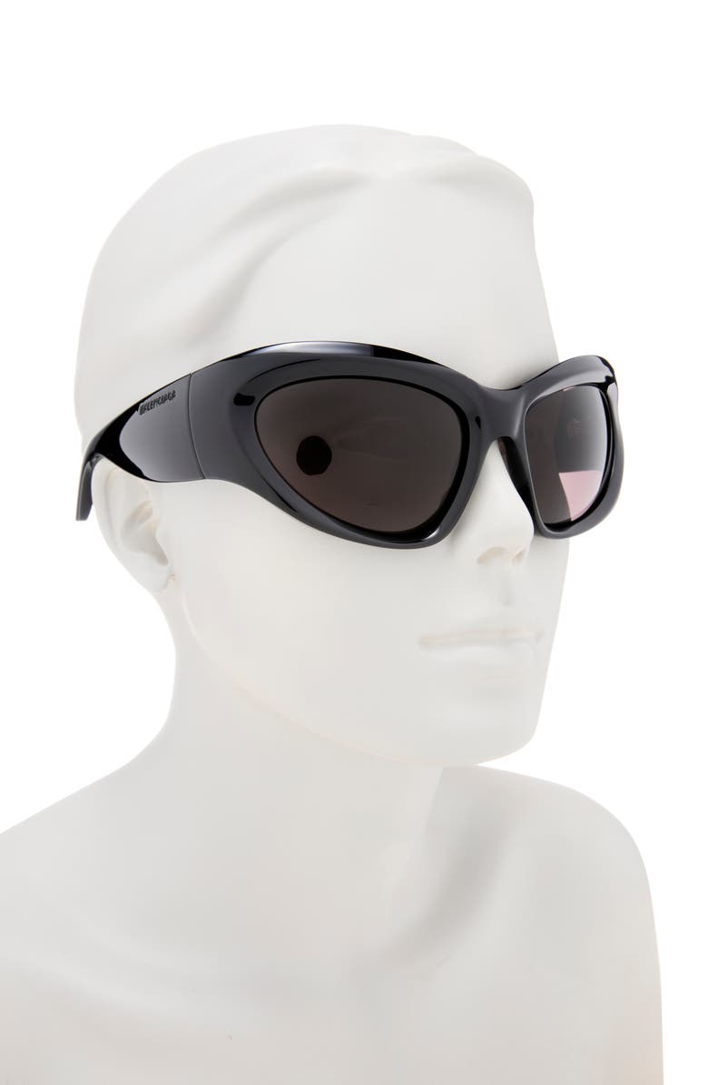 Balenciaga 64mm Shield Sunglasses, Alternate, color,