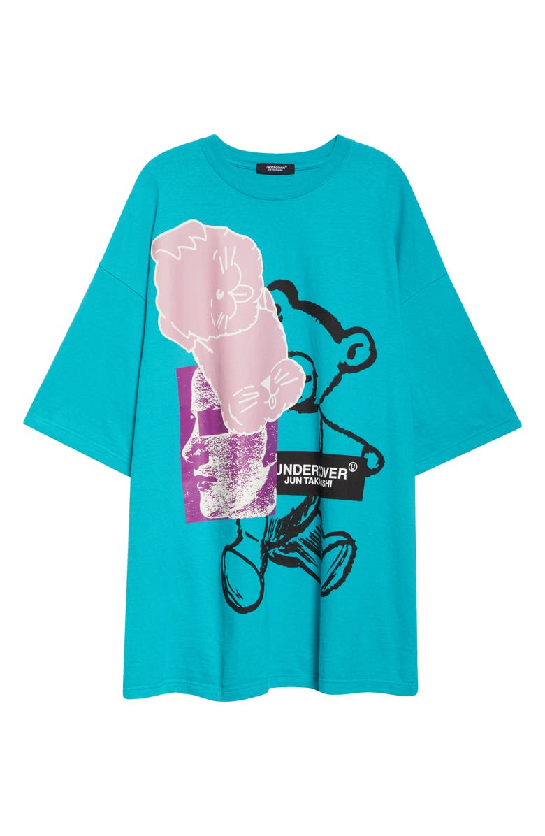 Undercover Oversize Graphic T-Shirt, Alternate, color, Turquoise