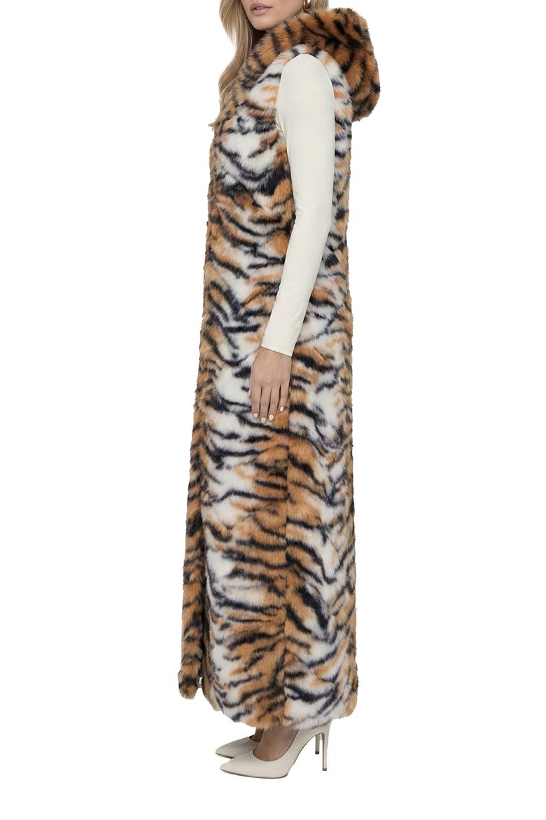 Fur-Free Fox (Faux Fur) Hooded Vest, Alternate, color, TGR