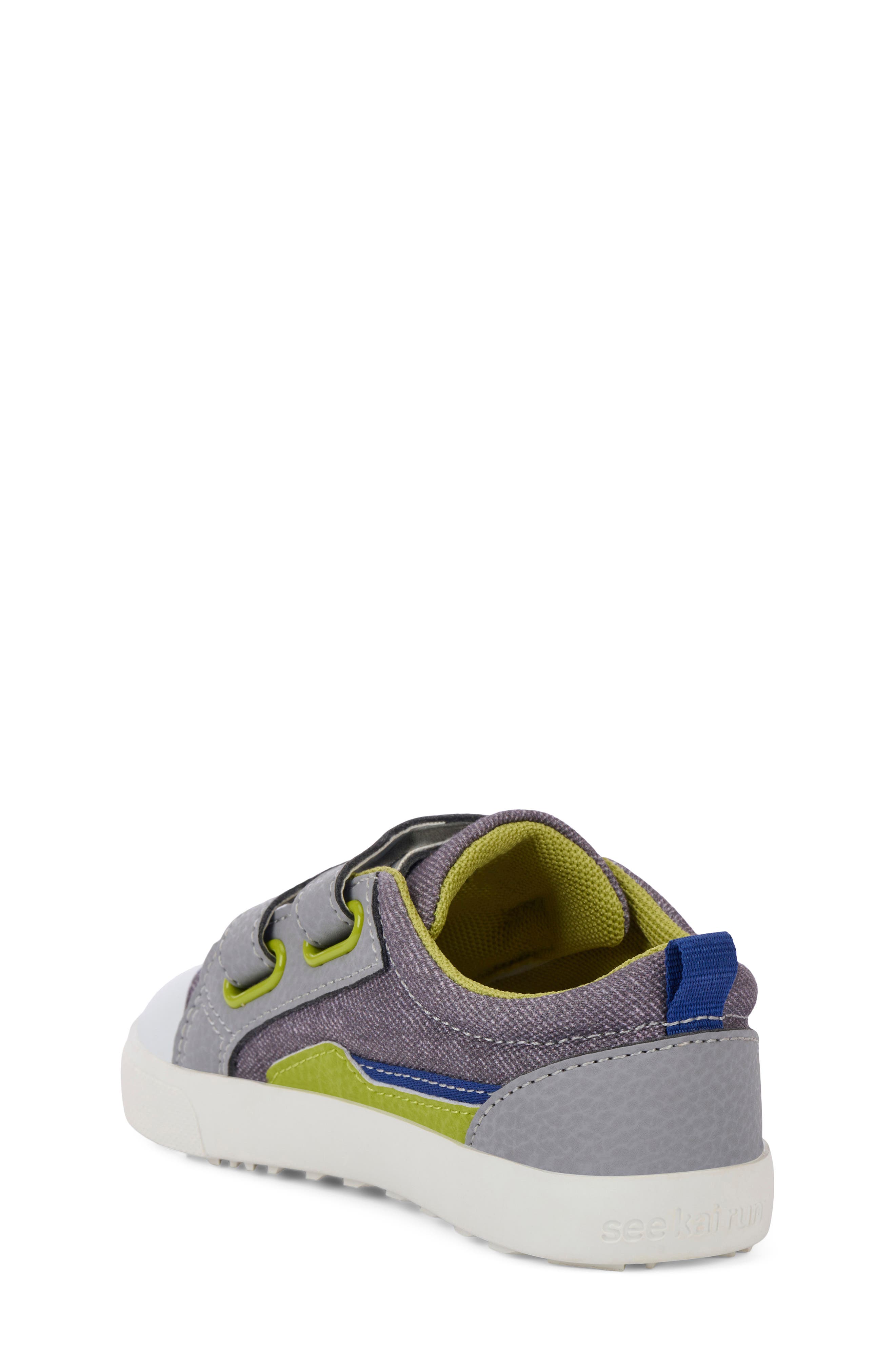 See Kai Run Kids' Riley Sneaker, Alternate, color, Gray Denim/ Lime