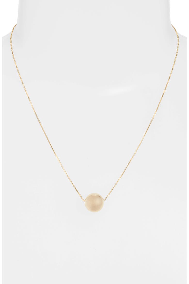 14K Gold Ball Pendant Necklace (Nordstrom Exclusive), Alternate, color, YELLOW GOLD