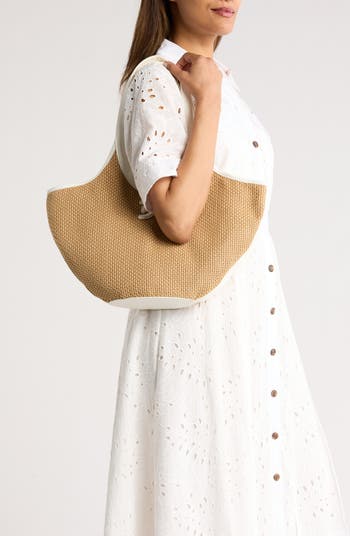 Waylon Woven Shopper Tote Bag