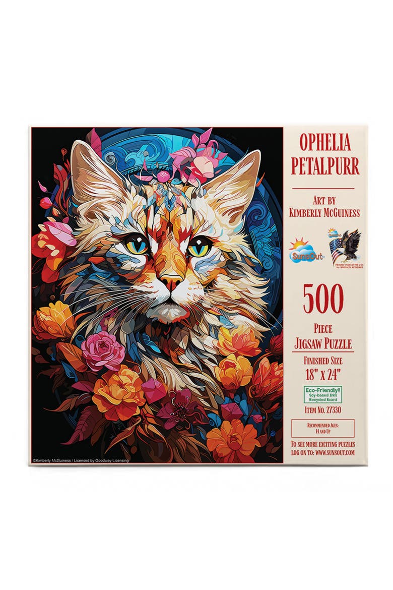 Ophelia Petalpurr 500 piece Jigsaw Puzzle for Adults, Alternate, color, Multicolor