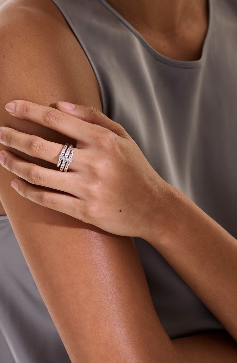 John Hardy Spear Ring, Diamonds, Wide, Alternate, color, Silver