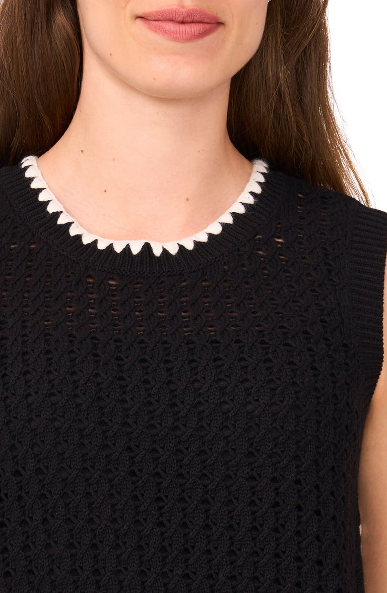 Halogen<sup>®</sup> Pointelle Sleeveless Sweater, Alternate, color,