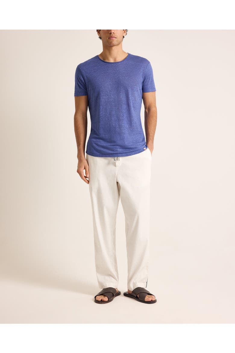 Ob T Linen Tailored Fit Crewneck T-Shirt, Main, color, NIGHTFALL BLUE
