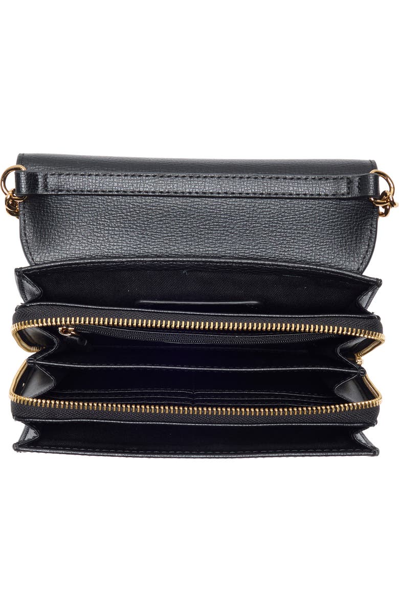 KARL LAGERFELD PARIS Lourdes Crossbody Bag, Alternate, color, Black/ Gold