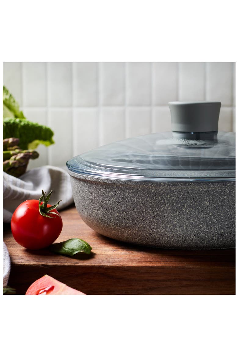 2.6-Quart Nonstick Sauté Pan with Lid, Alternate, color, GREY