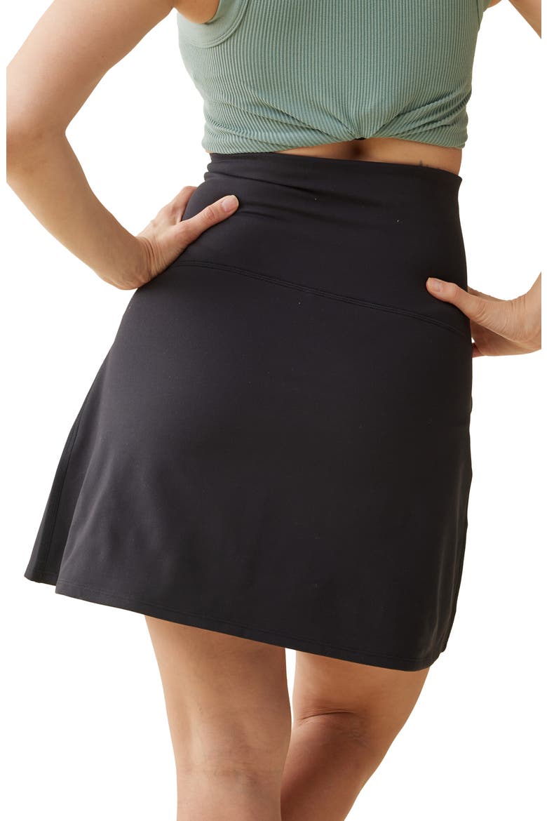 Maternity Postpartum Skort, Alternate, color, BLACK