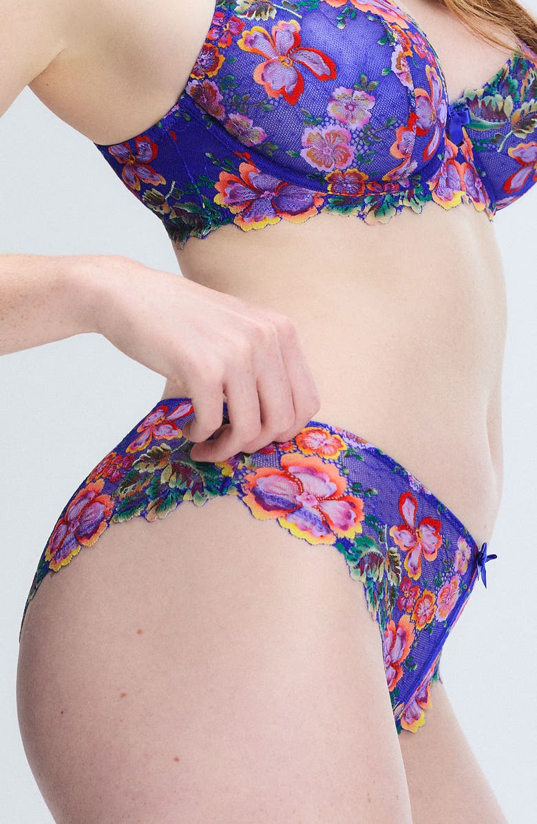 SAVAGE X FENTY Sunchaser Lace Cheeky Briefs, Alternate, color, Rendezvous Blue