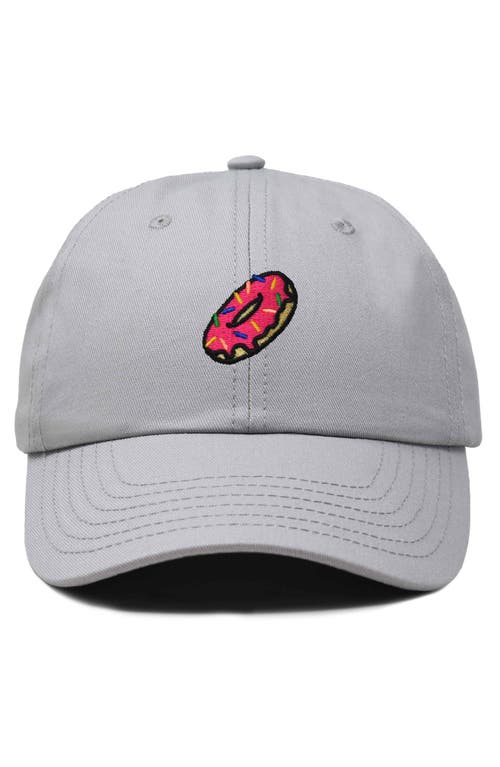 Dalix Donut Embroidered Adjustable Cap In Gray