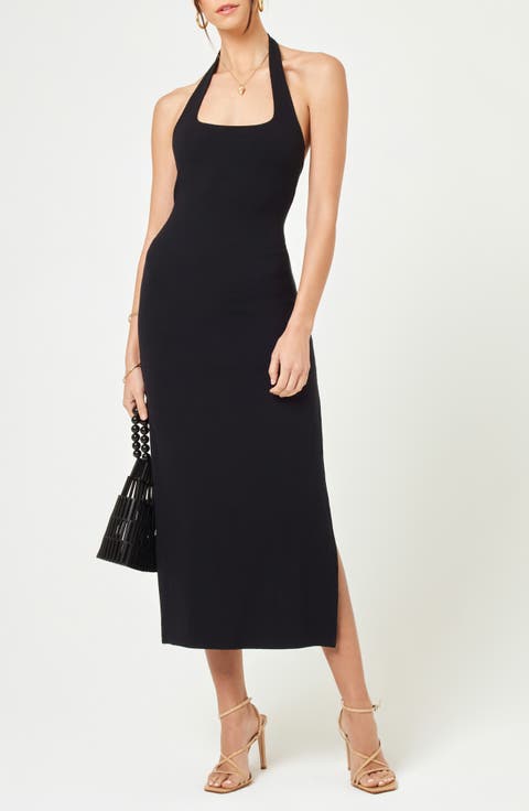 London Halter Midi Dress
