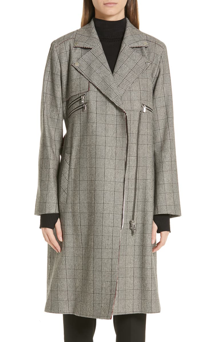 HUGO Medicas Plaid Trench Coat, Main, color, 