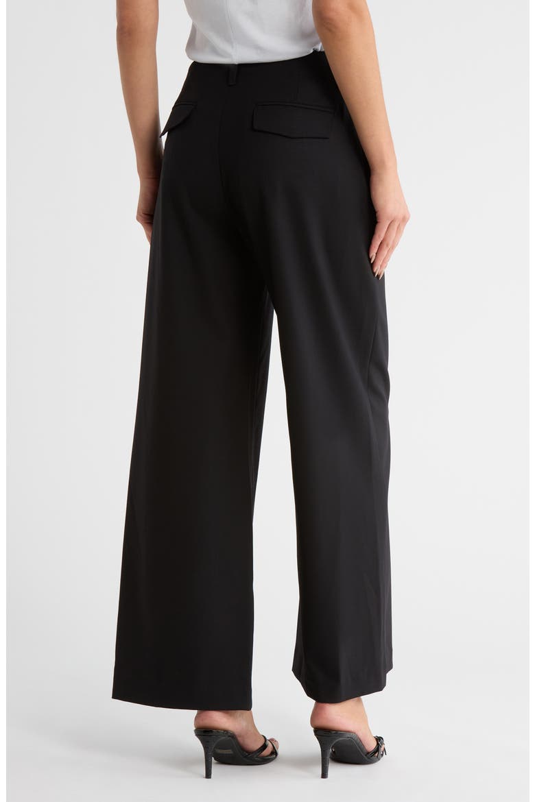 Evie High Waist Wide Leg Pants, Alternate, color, BLACK