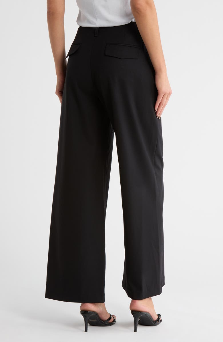 rag & bone Evie High Waist Wide Leg Pants, Alternate, color, Black