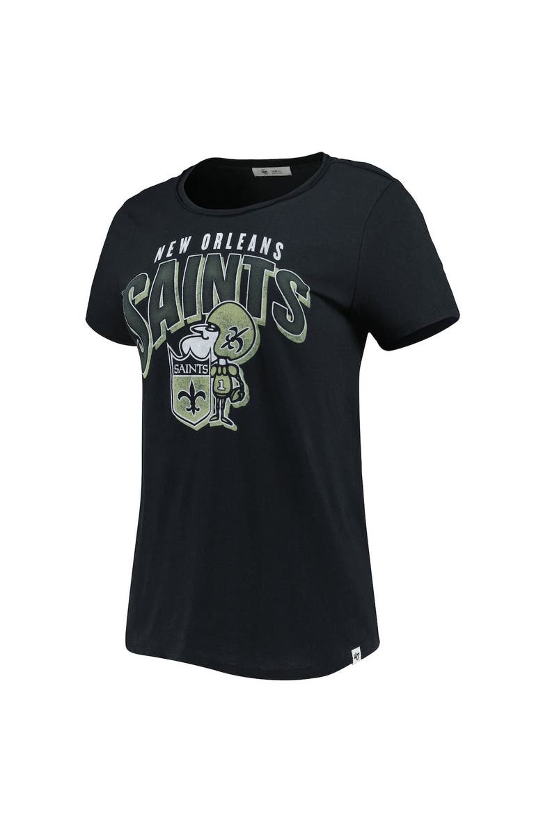 '47 Women's '47 Black New Orleans Saints Treasure Frankie T-Shirt, Alternate, color,
