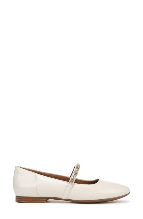 Naturalizer Women's Kelly-chain Square Toe Mary Jane Flats In Warm White Faux Leather