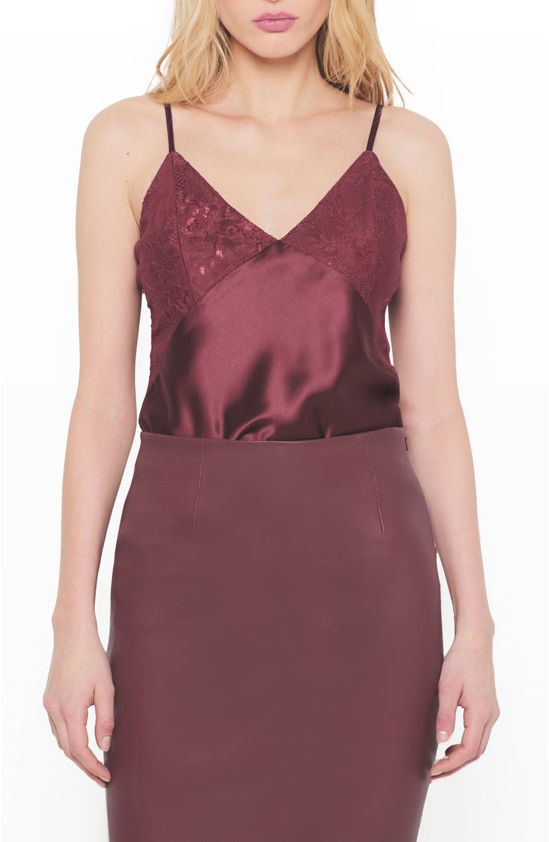 AS by DF Dixie Lace Cami, Main, color, Decadent Wine