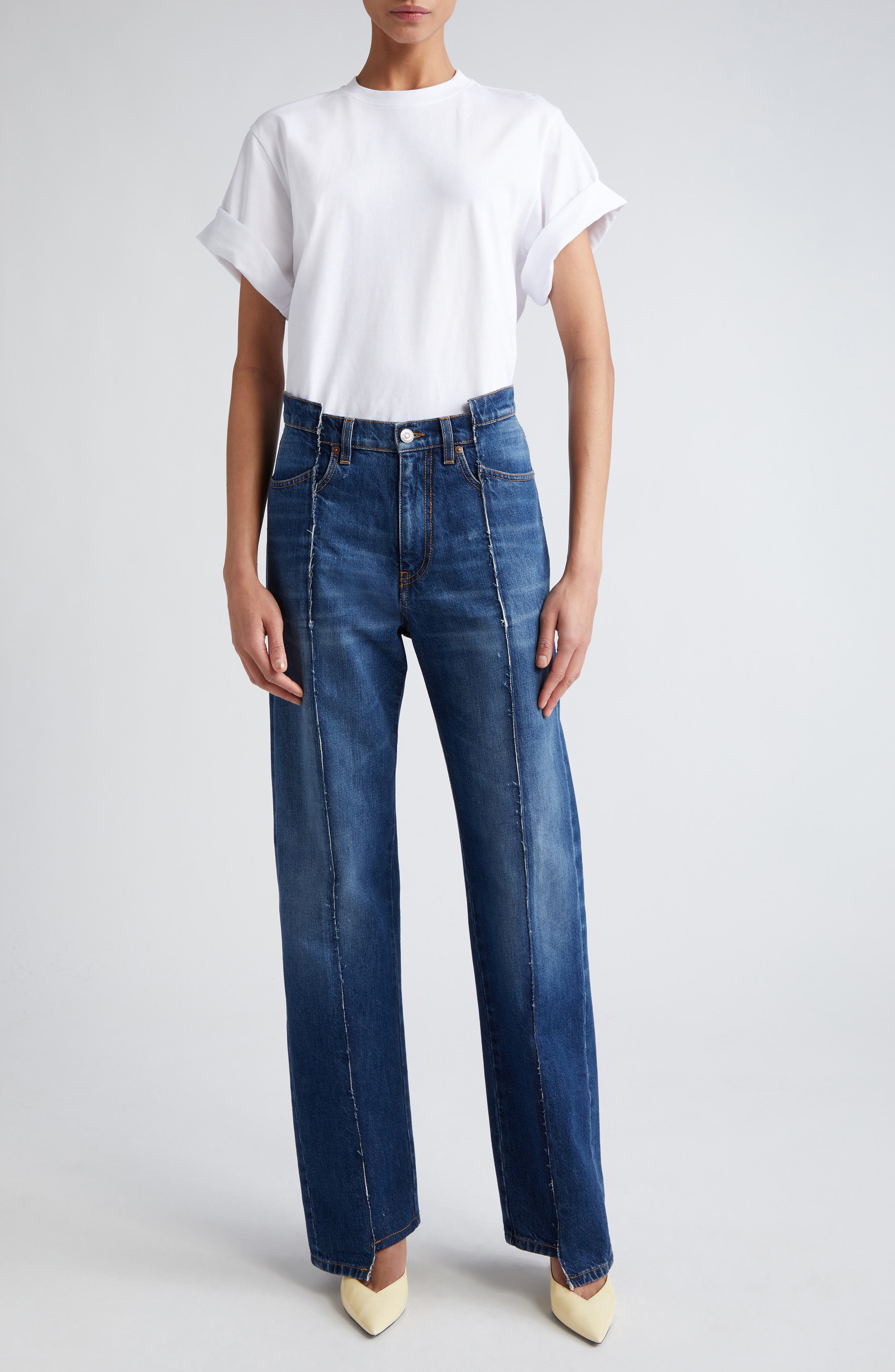 Deconstructed Rigid Slim Fit Jeans - image 2