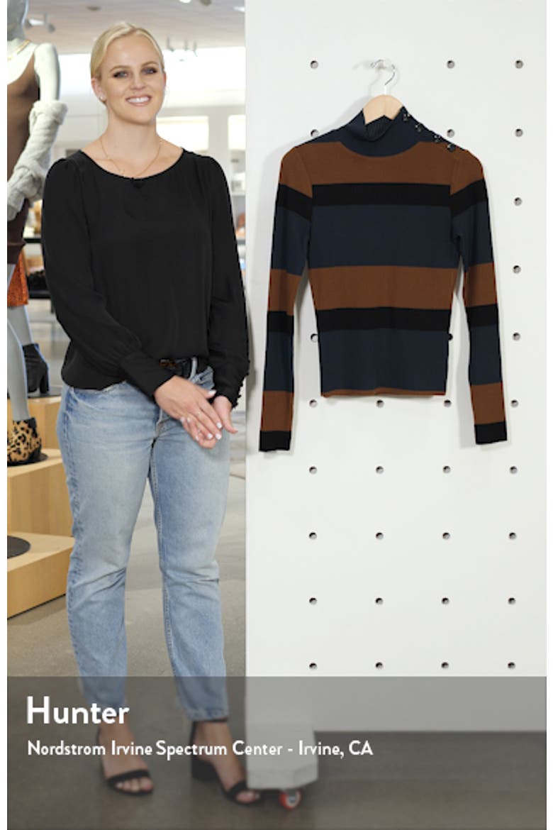 Mandy Button Detail Mock Turtleneck Sweater video