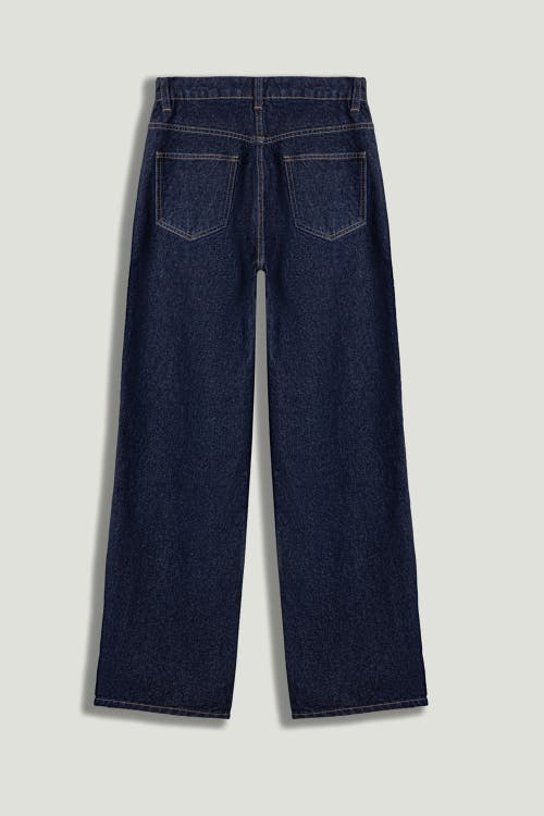 Nocturne Zip Accent Straight-leg Denim Pants In Blue