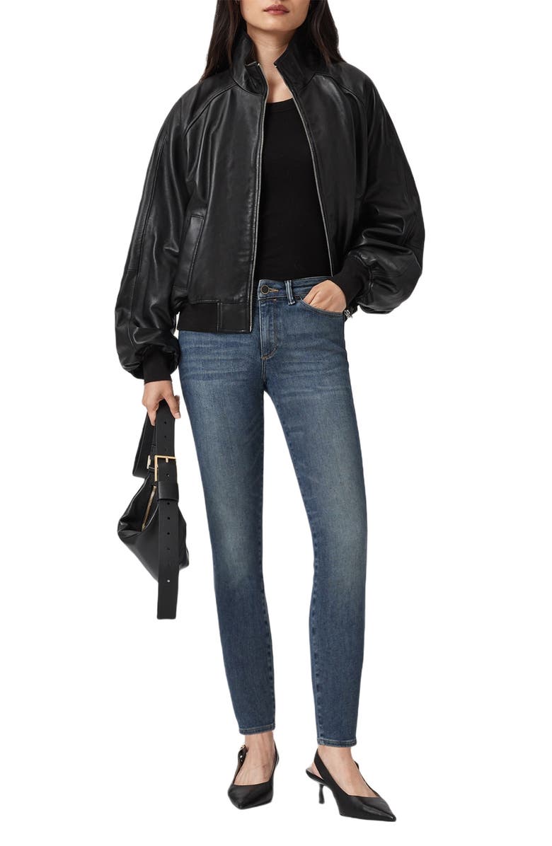 AllSaints Miller Sizeme Skinny Jeans, Alternate, color, Washed Indigo