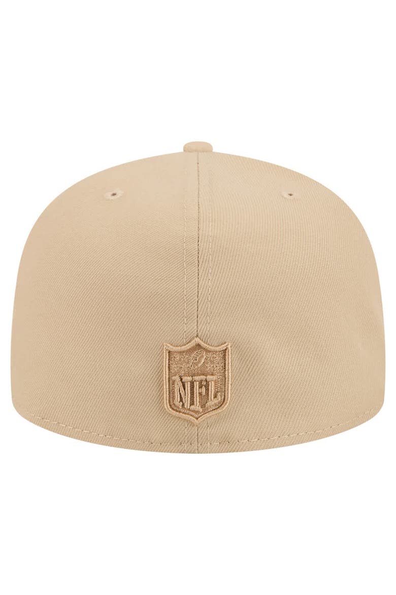 Men's New Era  Light Beige Buffalo Bills Color Pack A-Frame 59FIFTY Fitted Hat, Alternate, color, Light Beige