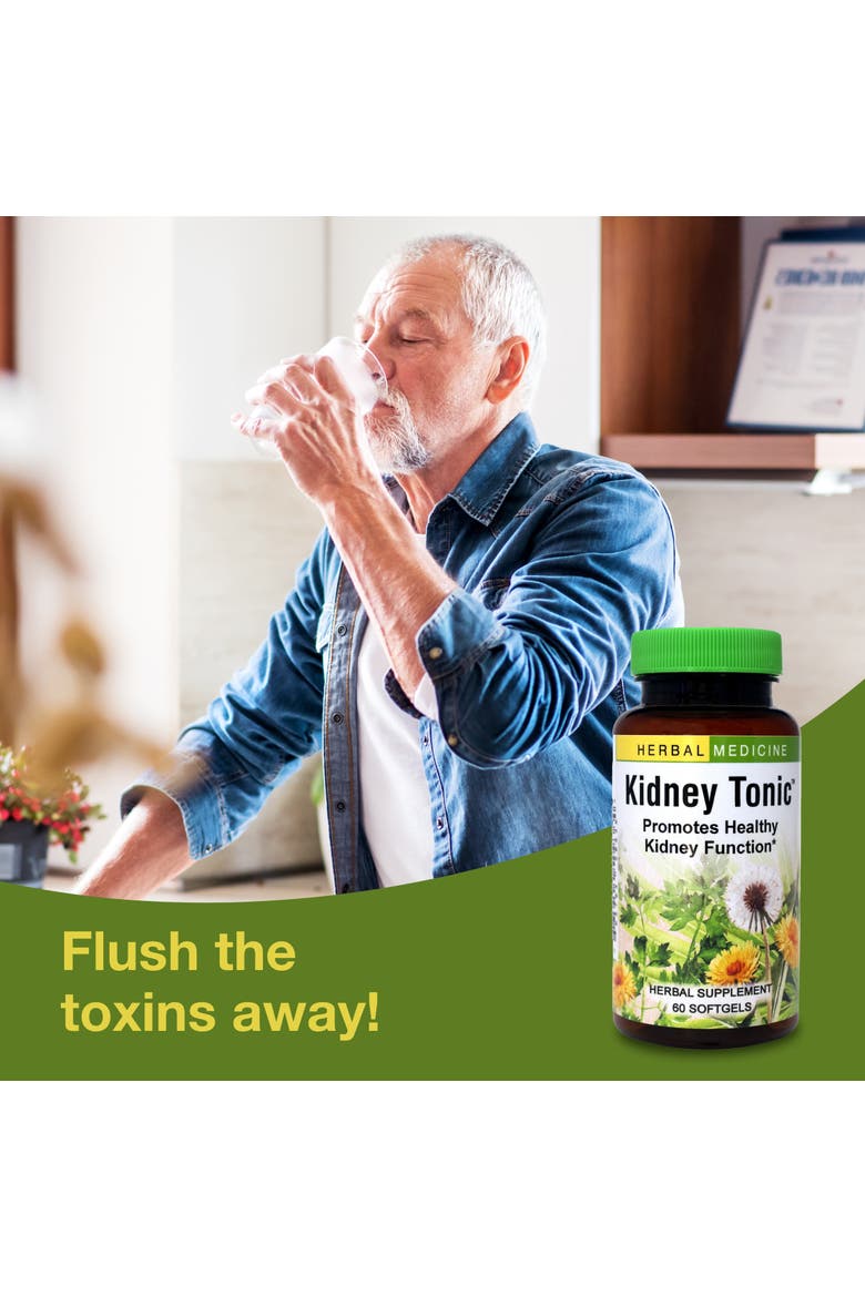 Kidney Tonic Softgels - Function Supplement - Natural with Dandelion, Saw Palmetto & Parsley - 60 Softgels, Alternate, color, No Color