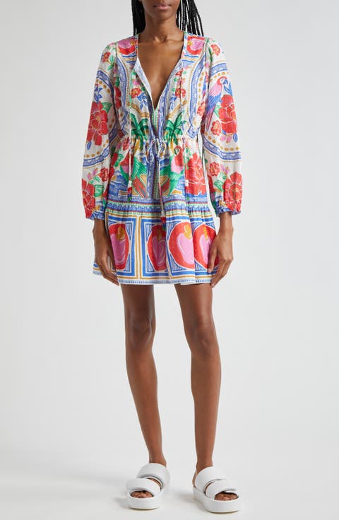 Flowers Beach Swiss Dot Minidress