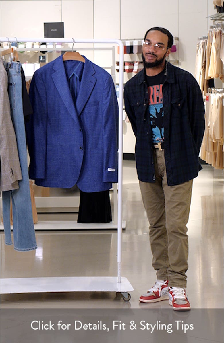 Hyperlight Soft Blue Mélange Wool & Silk Blend Sport Coat, sales video thumbnail