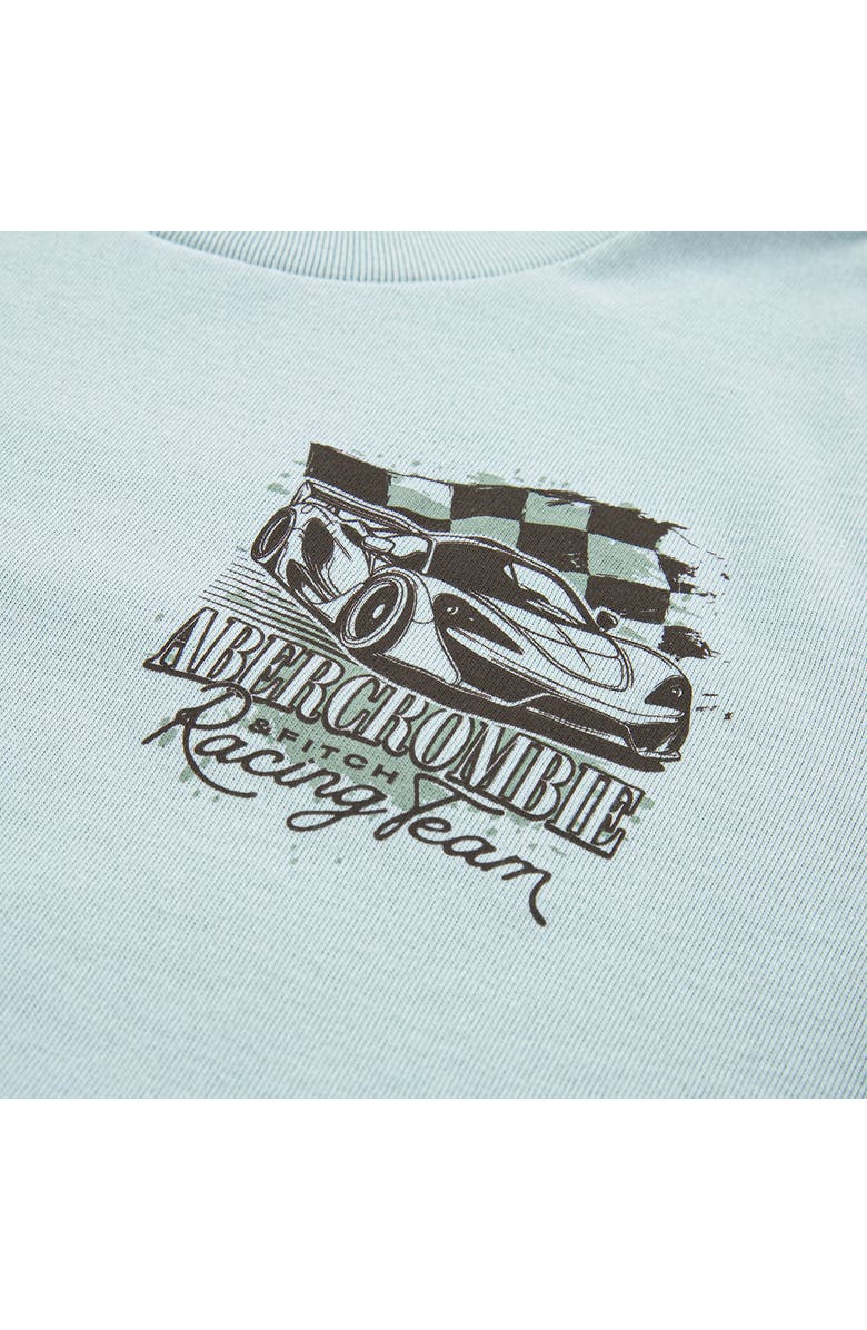 abercrombie kids Kids' Racing Team Graphic Tee, Alternate, color, Gray Mist
