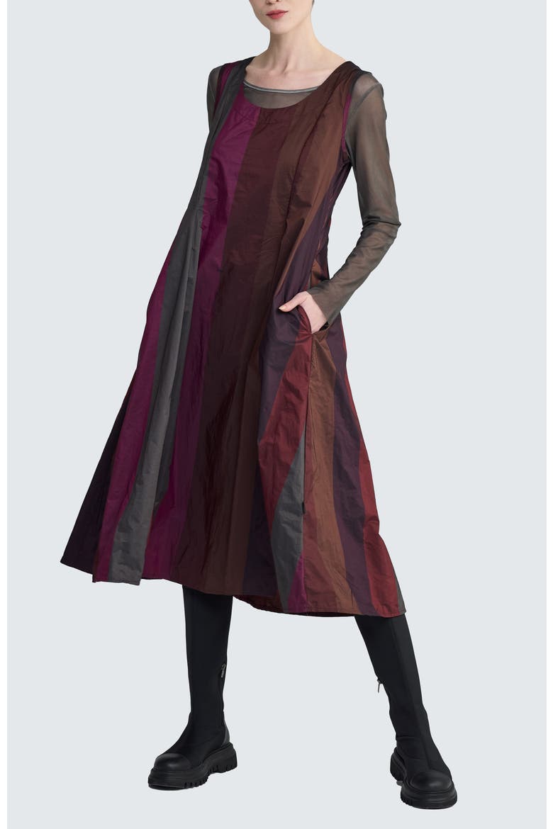 Ruby Pleated Dress, Main, color, Dark Scarlet