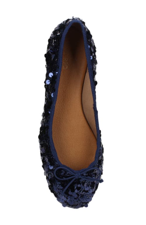 Love Rio Allegra Sequin Ballet Flat In Navy