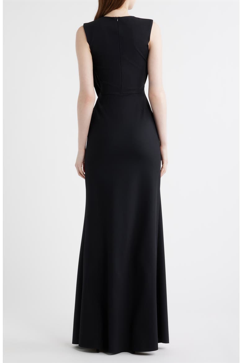 Frozy Ruched Sleeveless Gown, Alternate, color, 37 BLACK