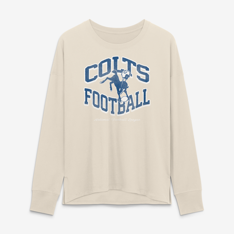Women's Fanatics Cream Indianapolis Colts Heritage Legacy Long Sleeve T-Shirt