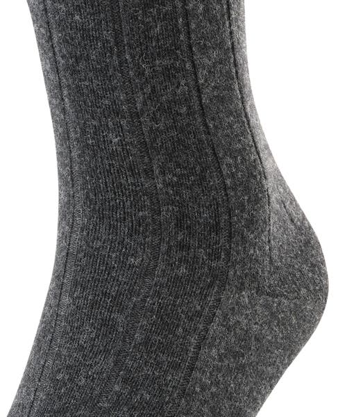 Falke Lhasa Rib Wool Cashmere Knee High Socks In Gray