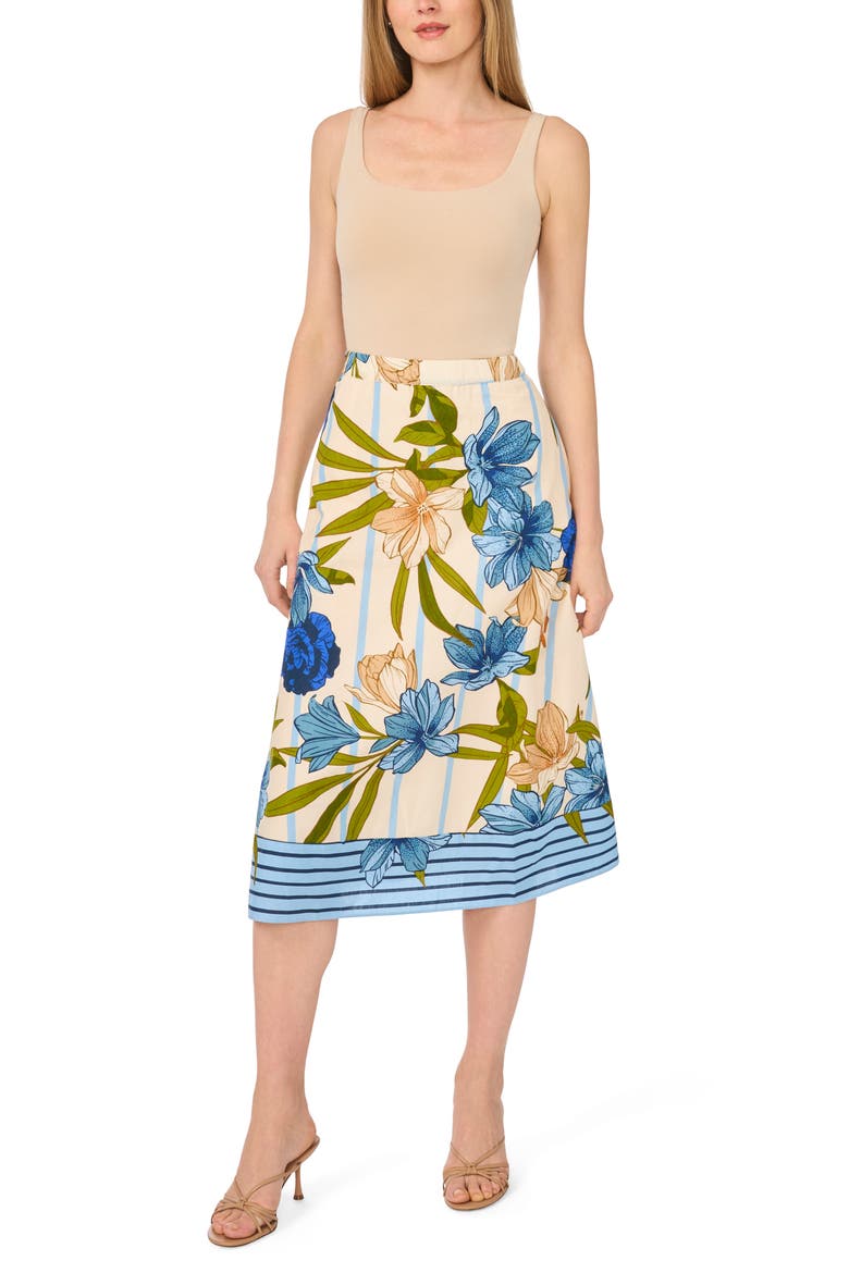 Border Full Maxi Skirt, Alternate, color, EGGNOG