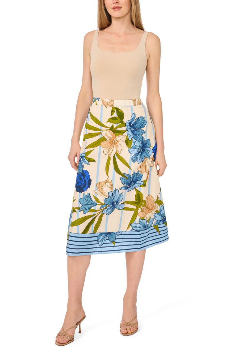Halogen<sup>®</sup> Border Full Maxi Skirt, Alternate, color, Eggnog