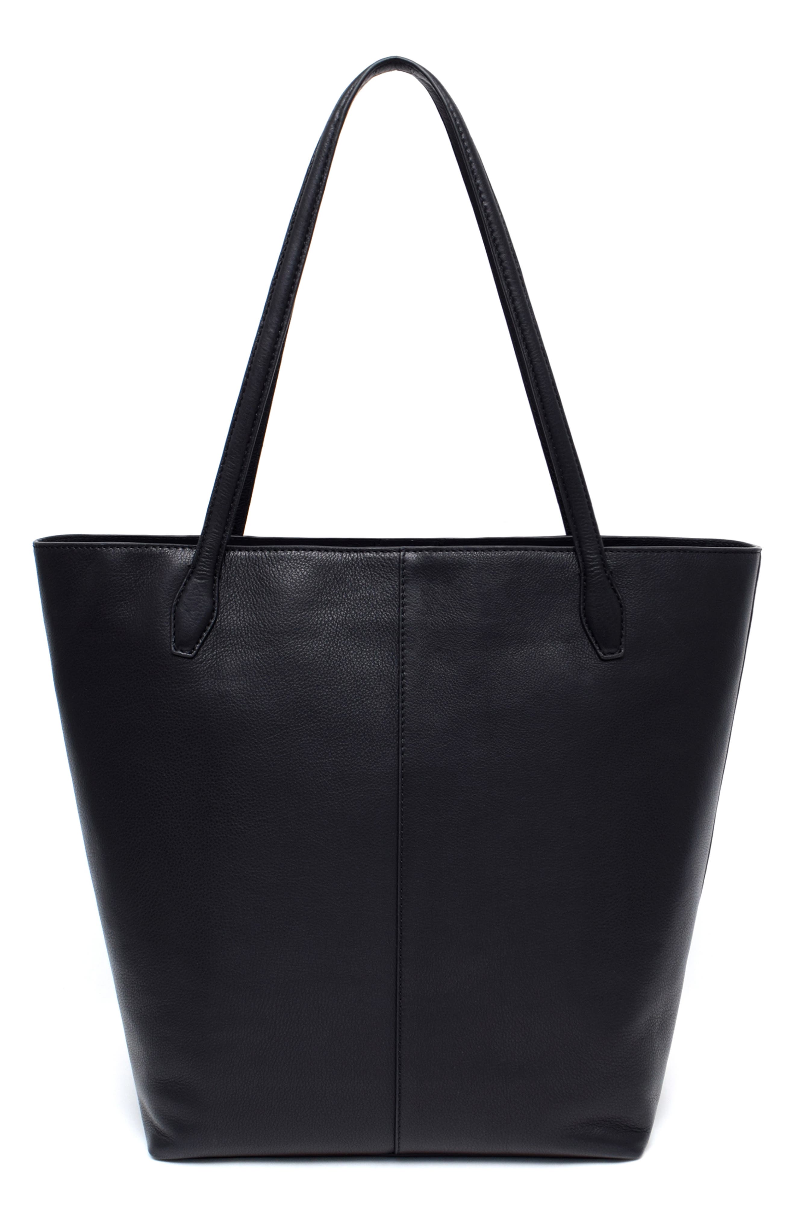 Thacker Large Asher Leather Tote, Alternate, color, Black