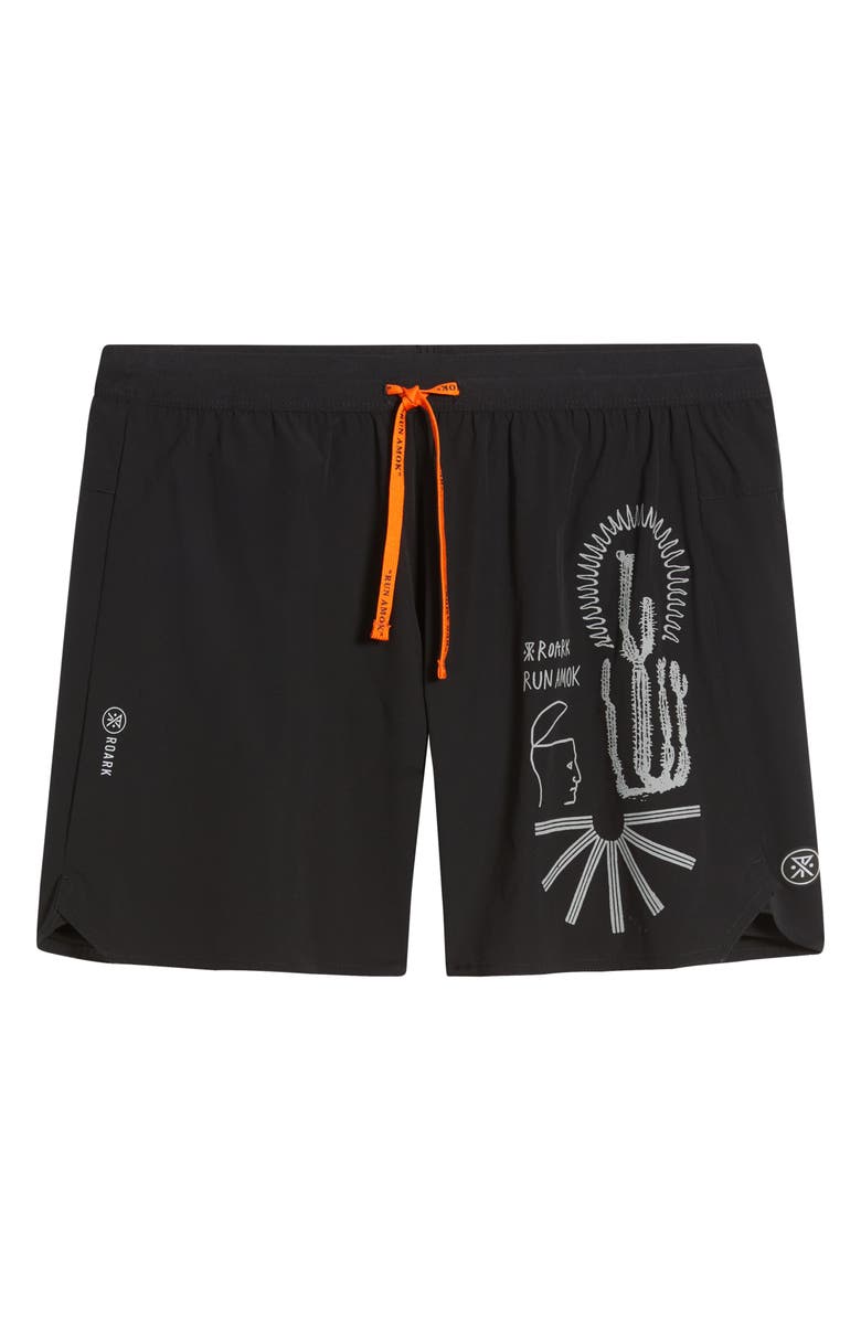 Roark Alta 5 Drawstring Shorts, Alternate, color, Black
