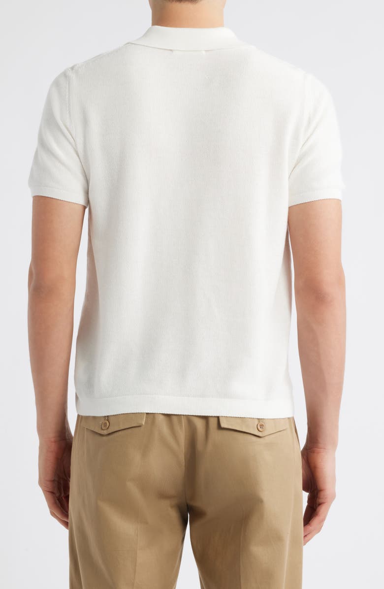 MERZ B SCHWANEN Organic Cotton Piqué Polo, Alternate, color, White